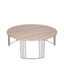 Ruma Dark Wood and Black Metal Round Coffee Table | Furniture | Rūma