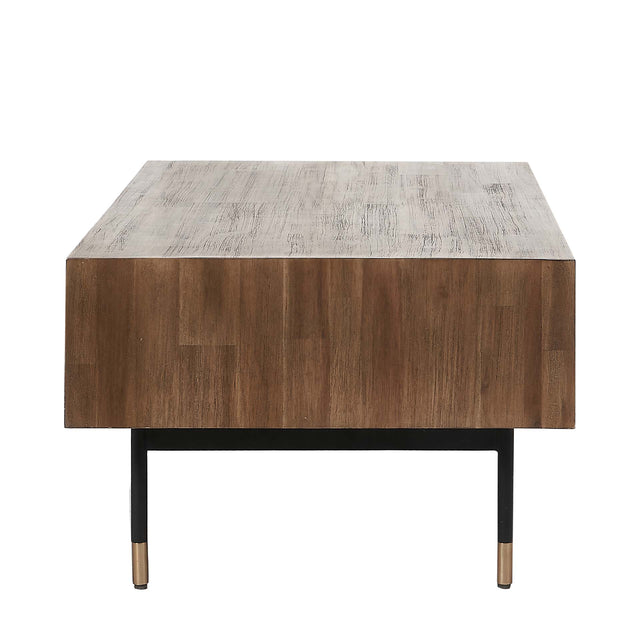 Ruma Acacia Wood 2 Drawer Coffee Table | Furniture | Rūma