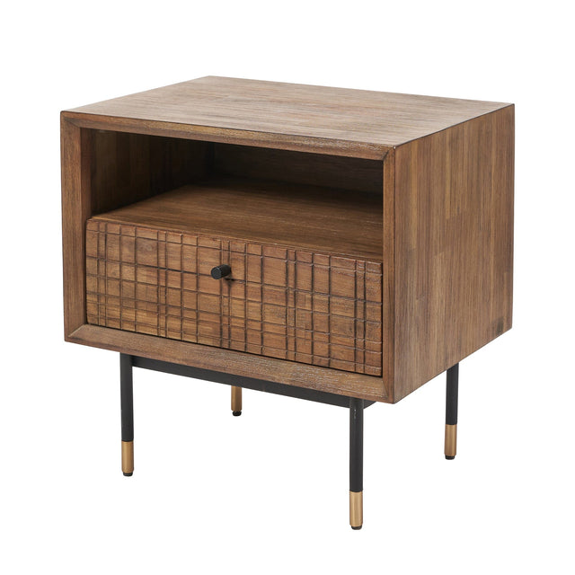 Ruma Massimo Acacia Wood Bedside Table | Furniture | Rūma