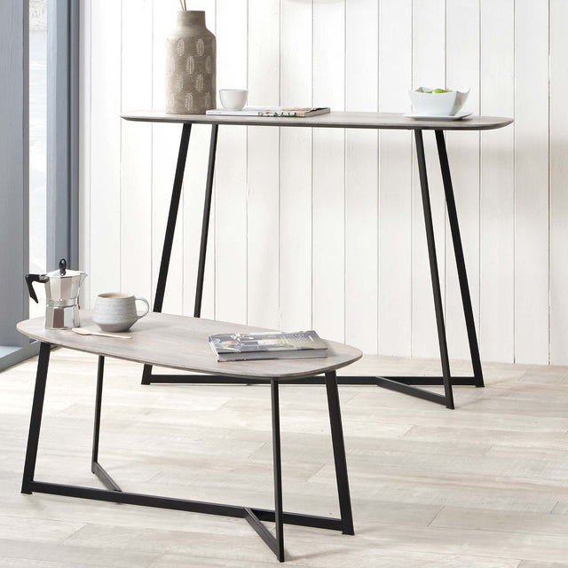 Ruma Grey and Black Console Table | Furniture | Rūma