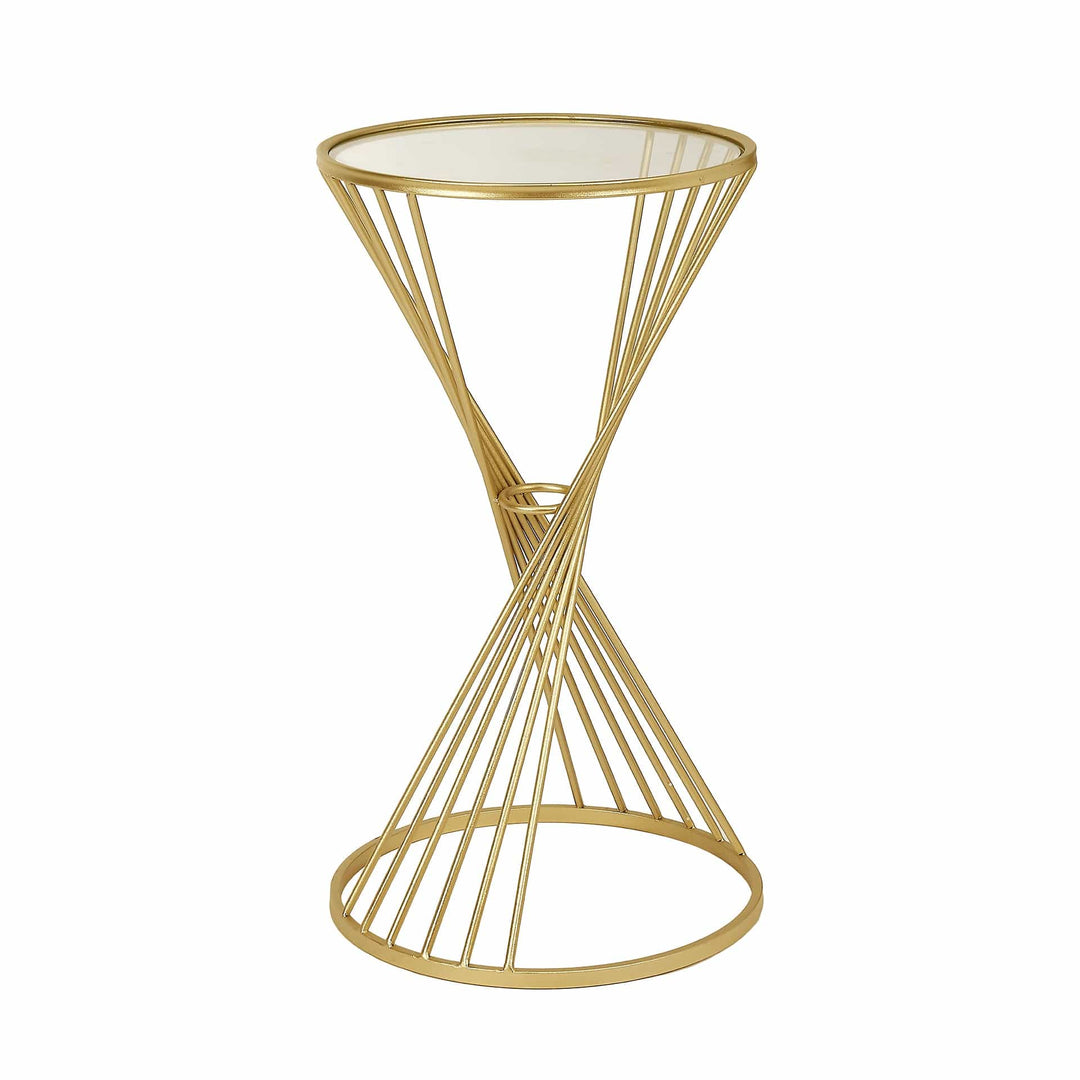 Glass and Gold Metal Side Table | Tables