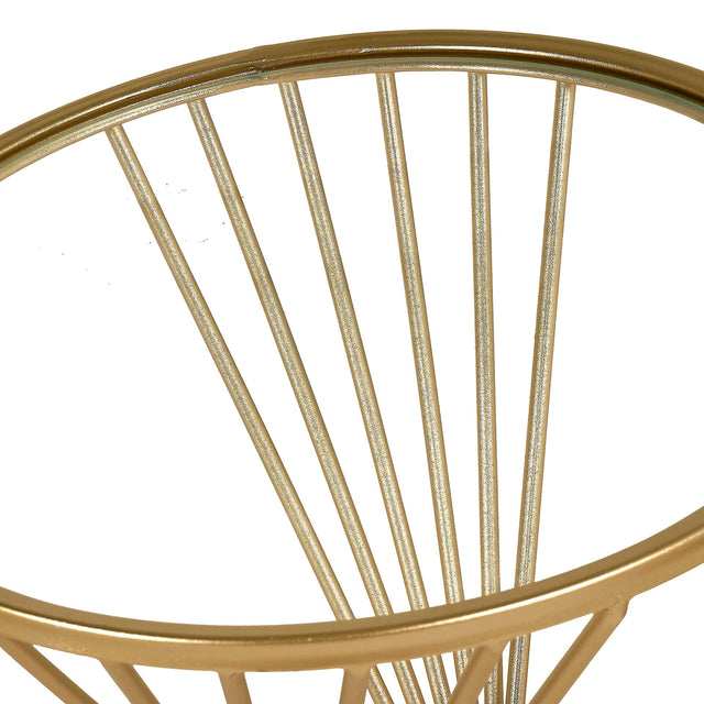 Ruma Glass and Gold Metal Side Table | Tables | Rūma
