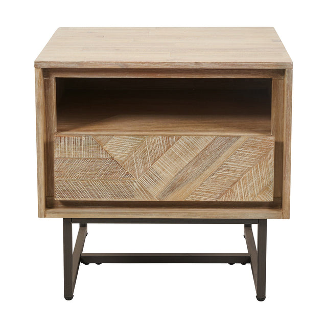 Renzo Acacia Wood Bedside Table