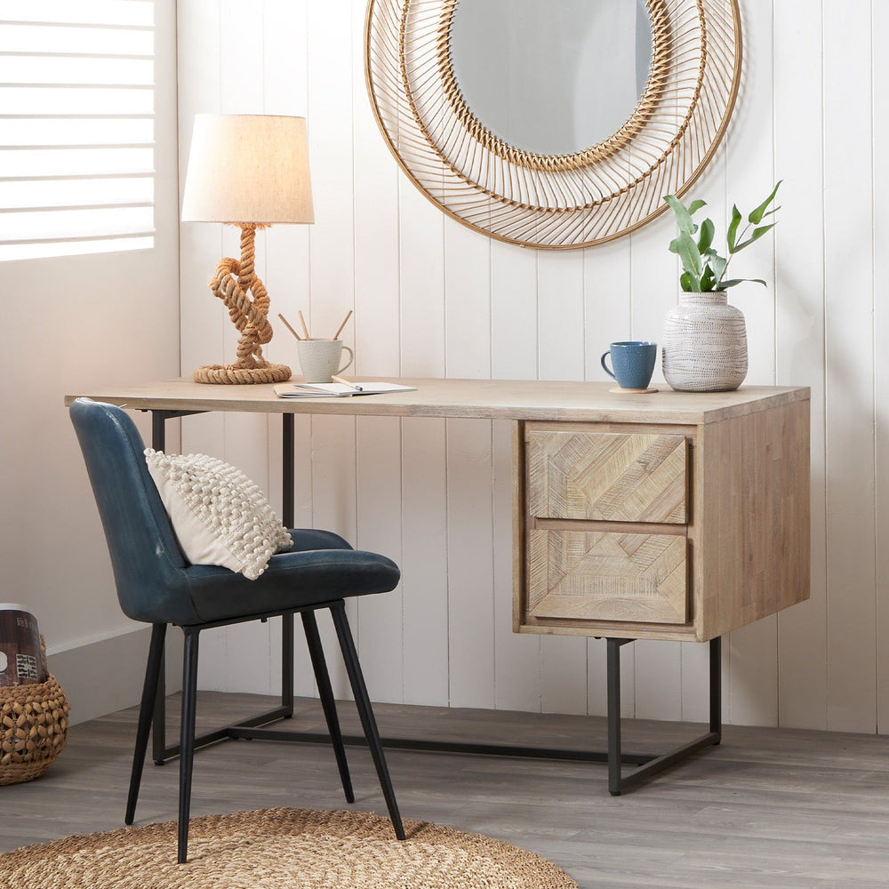 Ruma Mango Wood 2 Drawer Desk | Furniture | Rūma