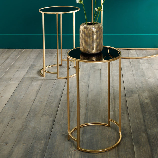 Antique gold on sale side table