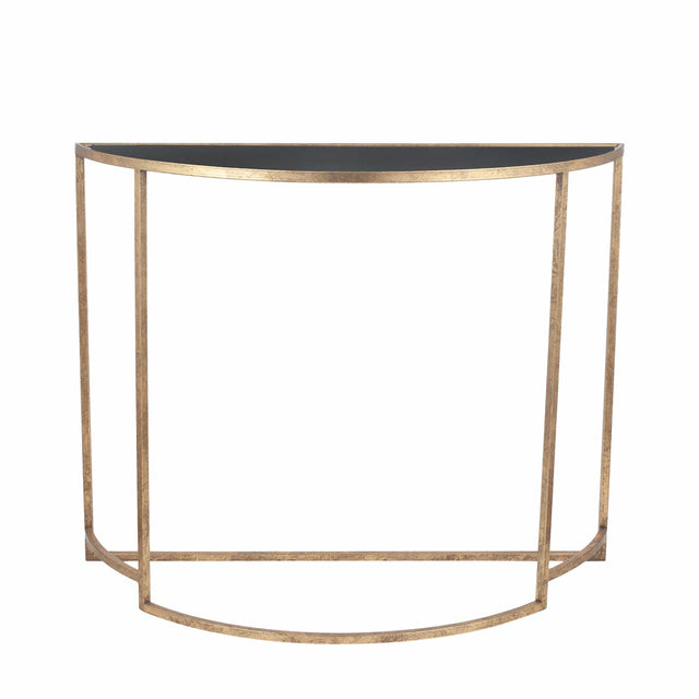 Ruma Gold & Black Half Moon Hallway Console Table | Furniture | Ruma