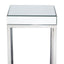 Ruma Silver Mirrored Glass & Metal Square Table Small | Home Furniture | Rūma