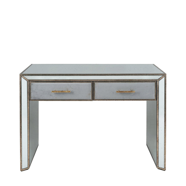 Ruma Grey Velvet & Glass Hallway Console Table | Furniture | Ruma