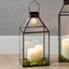 Ruma Black Brass Metal & Glass Square Lantern | Home Accents | Ruma