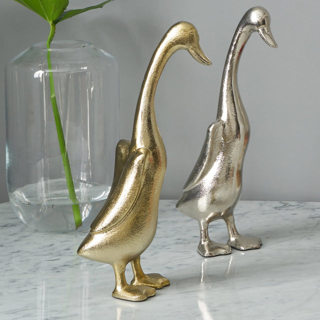 Ruma Gold Metal Large Duck Statue | Home Accents | Rūma