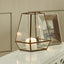 Ruma Antique Brass Metal & Clear Glass Geo Lantern | Home Accents | Ruma