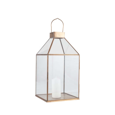 Ruma Antique Brass & Glass Square Lantern | Home Accents | Ruma