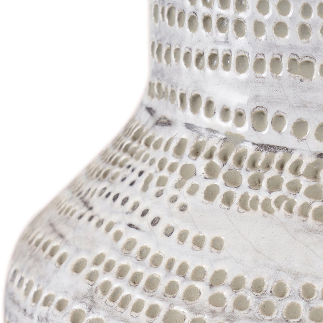 Ruma White Dot Stoneware Vase | Vases | Rūma