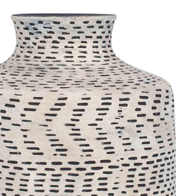 Ruma Natural and Black Stoneware Vase | Home Accents | Rūma