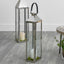 Ruma Shiny Nickel Steel & Glass Medium Lantern | Home Accents | Ruma