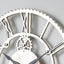 Ruma Shiny Nickel Cog Design Round Wall Clock Large | Home Accents | Ruma