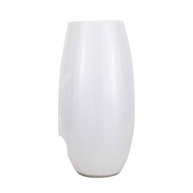 Ruma  White Face Design Stoneware Vase | Vases | Rūma