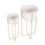 Ruma White & Gold Metal Set of 2 Planters | Furniture | Rūma