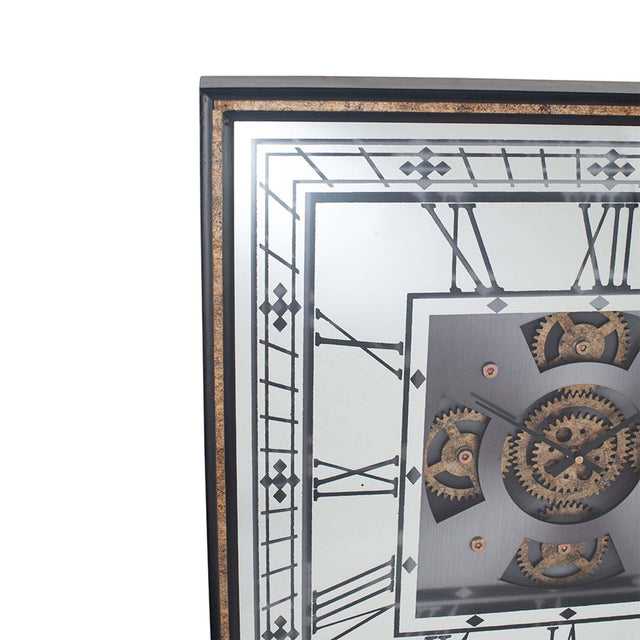 Ruma Falun Square Gold Wood & Mirror Wall Clock | Home Accents | Rūma