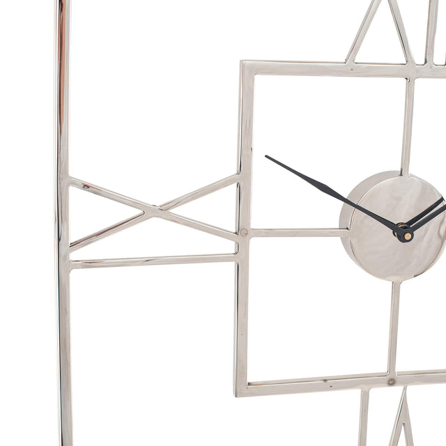 Ruma Silver Metal Square Wall Clock | Home Accents | Rūma