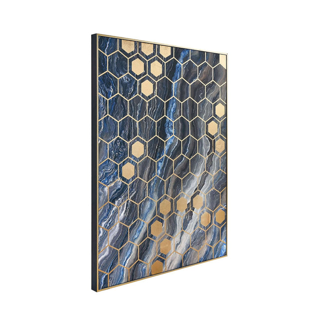 Ruma Black Marble Effect Canvas with Geo Pattern | Accessories | Rūma