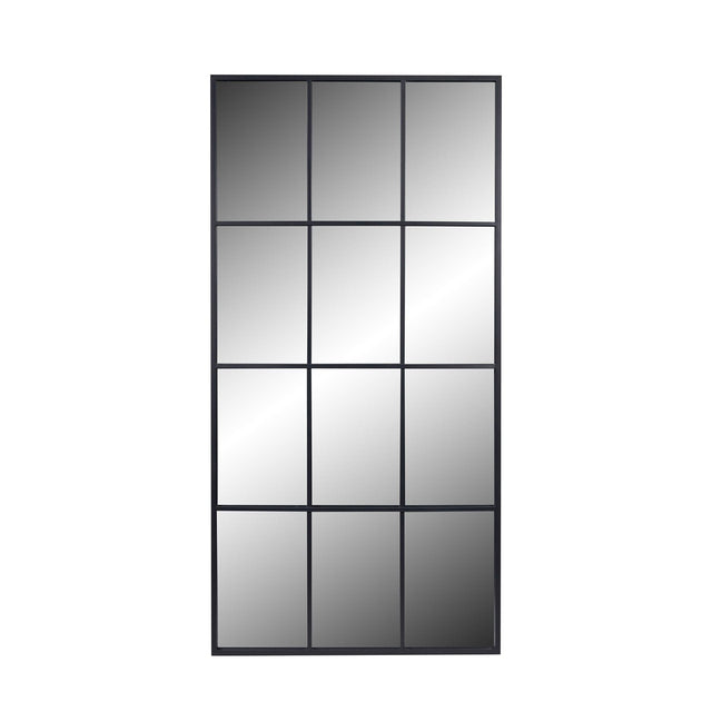 Ruma Dark Grey 12-Pane Floor Standing Rectangular Mirror | Mirrors | Rūma