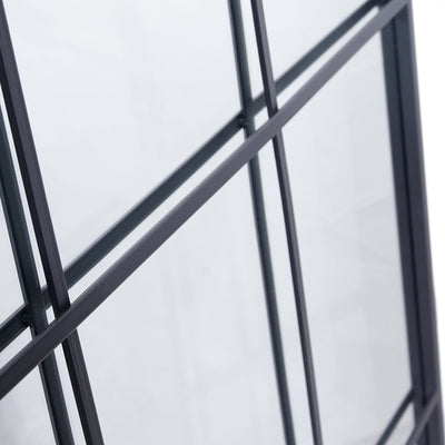 Ruma Dark Grey 12-Pane Floor Standing Rectangular Mirror | Mirrors | Rūma