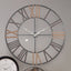 Ruma Grey Metal & Wood Round Skeleton Wall Clock | Home Accents | Ruma