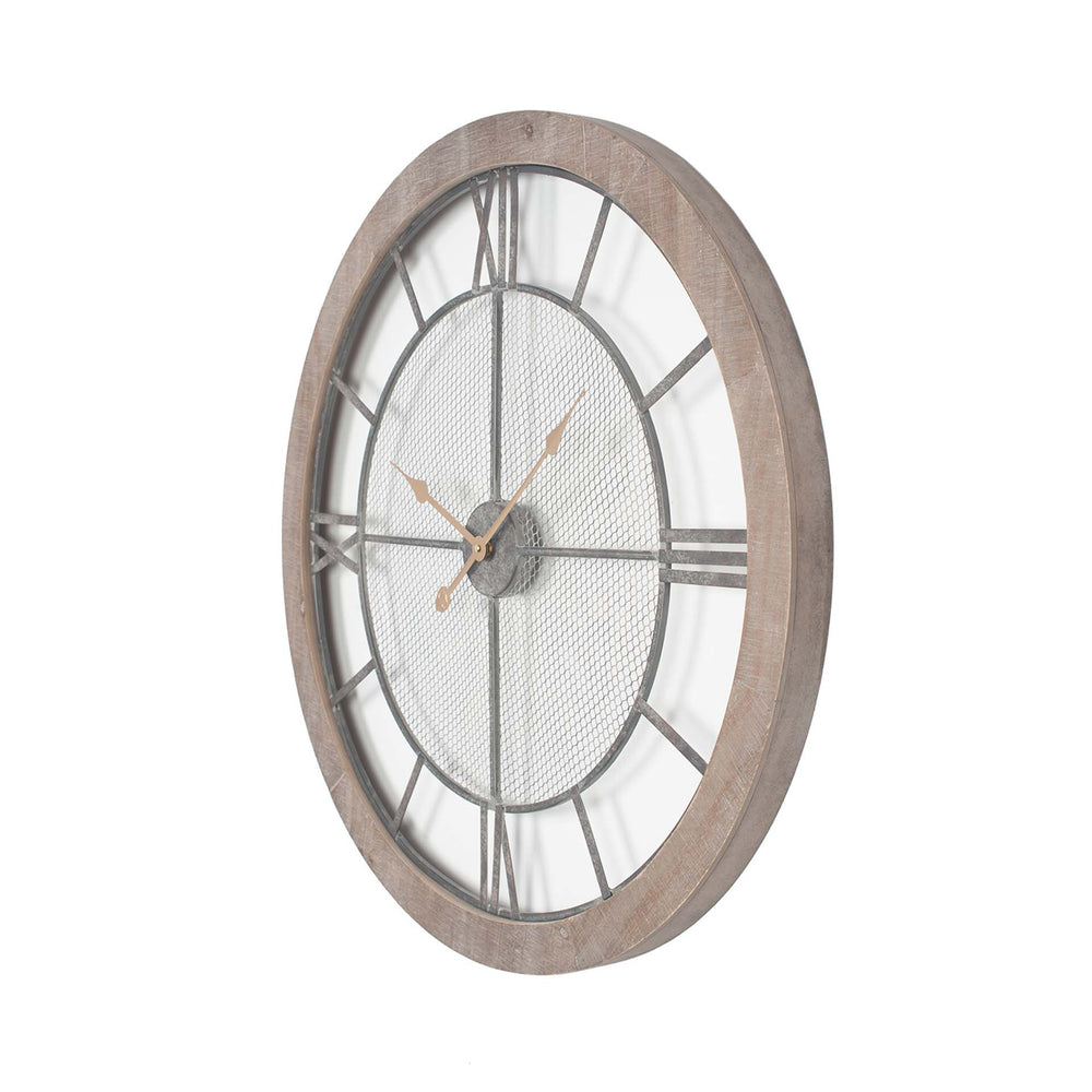 Ruma Natural Wood & Metal Round Wall Clock | Home Accents | Ruma