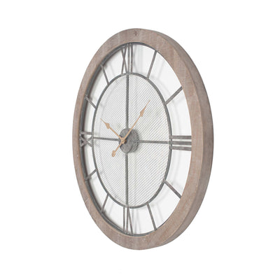 Ruma Natural Wood & Metal Round Wall Clock | Home Accents | Ruma