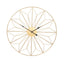 Ruma Antique Gold Metal Geo Design Round Wall Clock | Furniture | Rūma