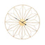 Ruma Antique Gold Metal Geo Design Round Wall Clock | Furniture | Rūma