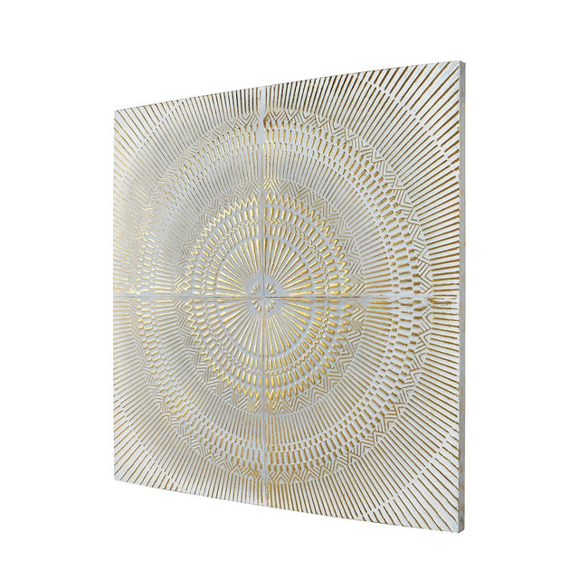 Ruma White and Gold Metal Wall Art | Home Accents | Rūma