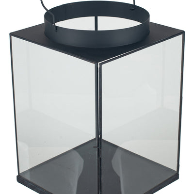Ruma Matt Black Metal and Glass Large Square Lantern | Home Accents | Rūma