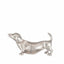 Stanley Silver Metal Sausage Dog Book Ends