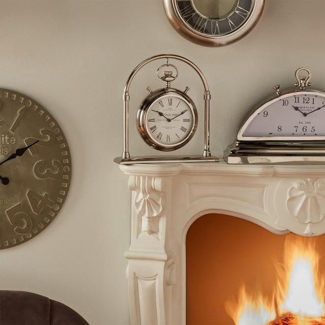 Ruma Shiny Nickel Brass & Glass Carriage Clock | Home Accents | Ruma