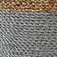 Ruma Banana Leaf Two Tone Set of  2 Natural and Grey Baskets | Home Accents | Rūma