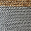 Ruma Banana Leaf Two Tone Set of  2 Natural and Grey Baskets | Home Accents | Rūma