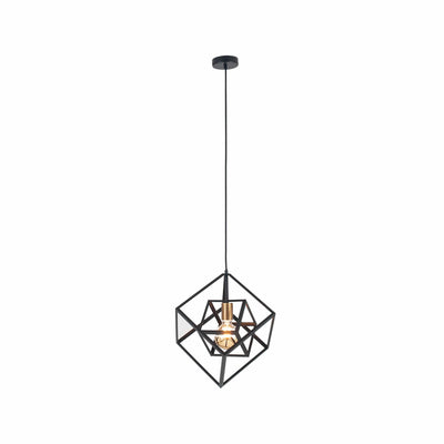 Ruma Matt Black Metal Cube Pendant | Lighting | Rūma