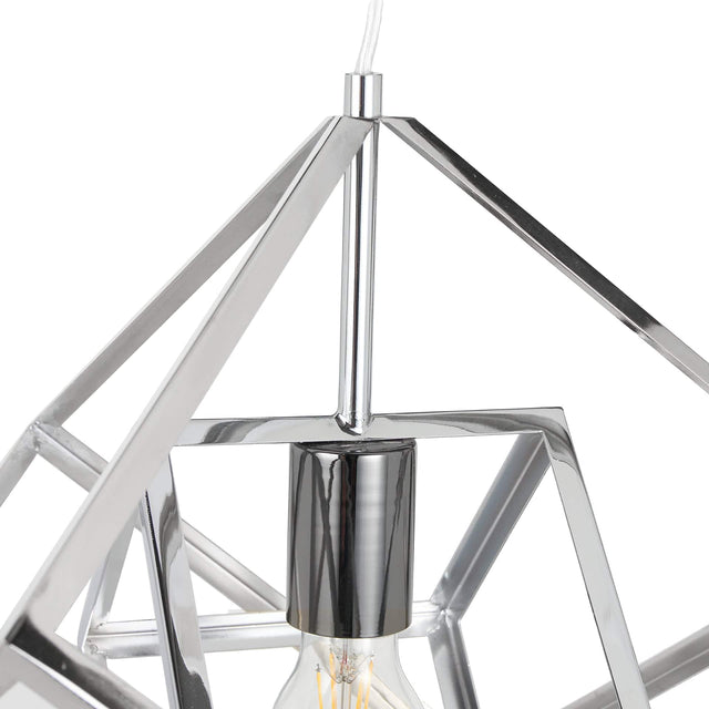 Ruma Silver Cube Pendant | Lighting | Rūma