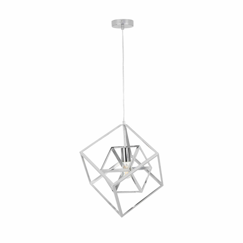 Ruma Silver Cube Pendant | Lighting | Rūma