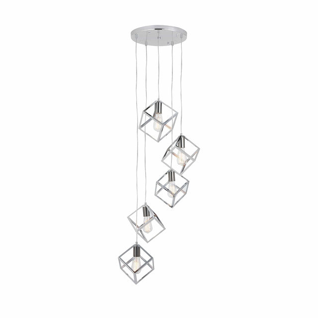 Ruma Silver Five Cube Pendant | Lighting | Rūma