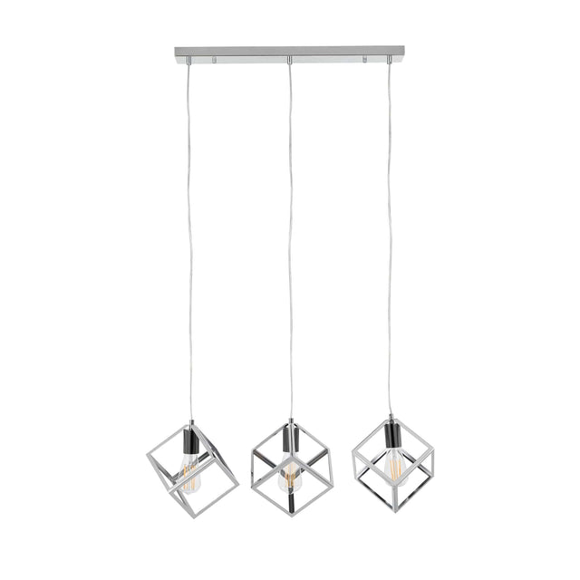 Ruma Silver Three Cube Pendant | Lighting | Rūma