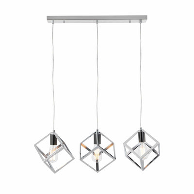Ruma Silver Three Cube Pendant | Lighting | Rūma