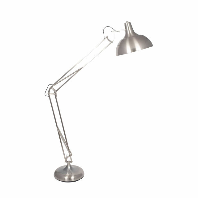 Ruma Brushed Chrome Metal Task Floor Lamp | Floor Lamps | Rūma