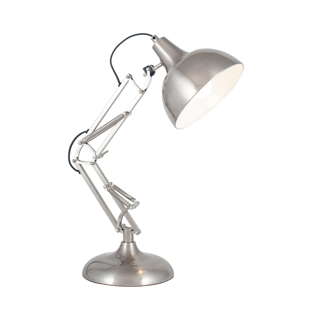Ruma Brushed Chrome Metal Task Table Lamp | Table Lamps | Rūma