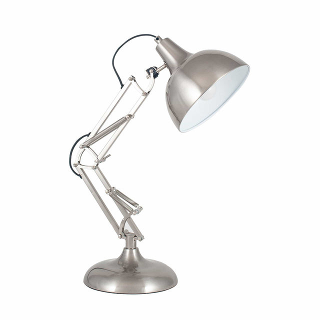 Ruma Brushed Chrome Metal Task Table Lamp | Table Lamps | Rūma