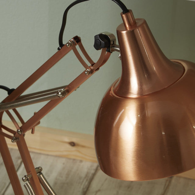 Alfredo Brushed Copper Metal Task Table Lamp