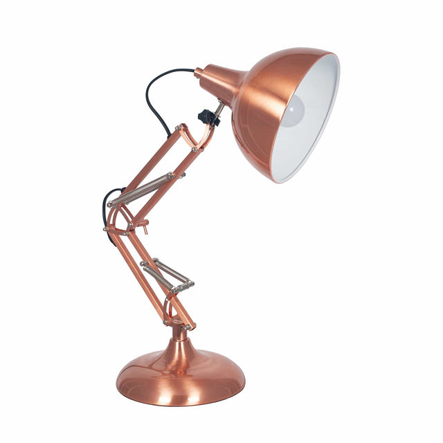 Ruma Brushed Copper Metal Task Table Lamp | Table Lamps | Rūma