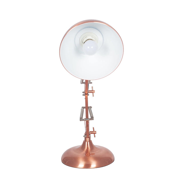 Ruma Brushed Copper Metal Task Table Lamp | Table Lamps | Rūma